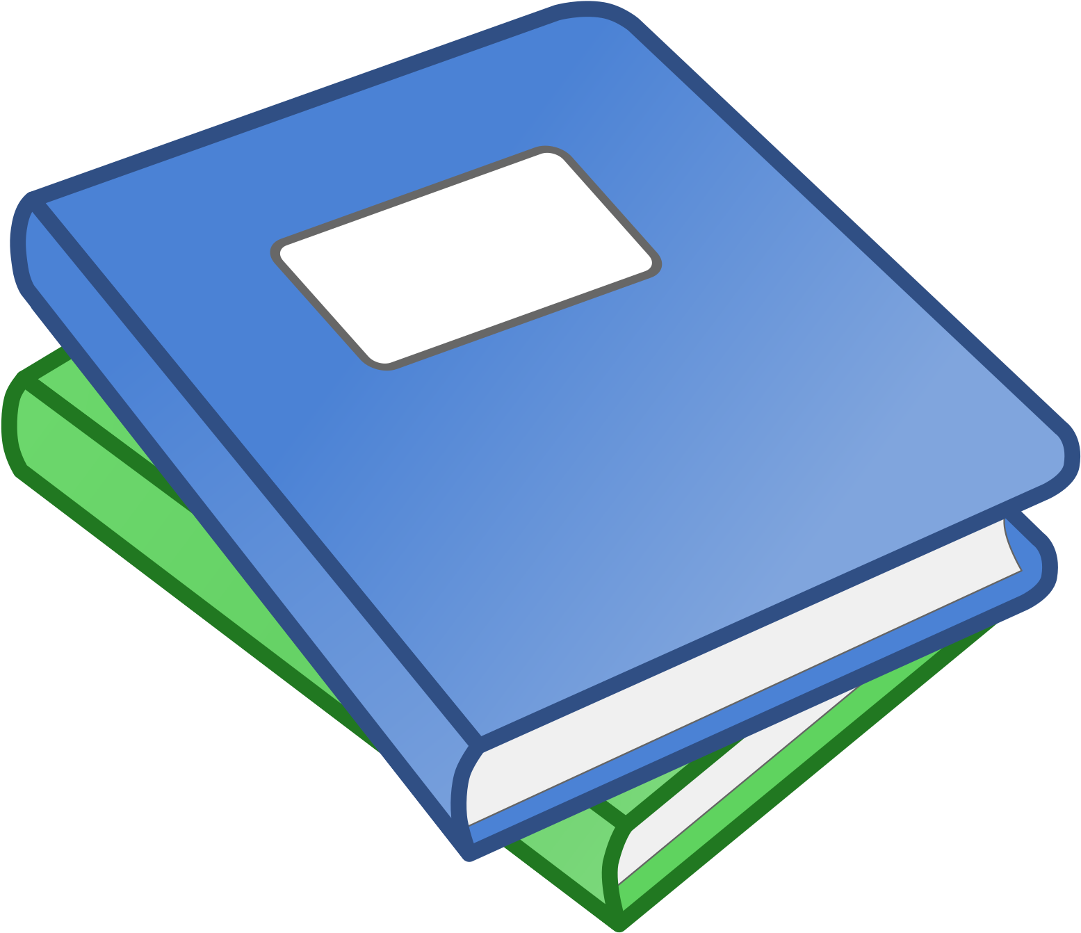 Blue Books Cliparts - Two Books Clip Art (2400x1697)