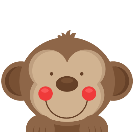 Peeking Monkey Svg Scrapbook Cut File Cute Clipart - Cute Monkey Png (432x432)