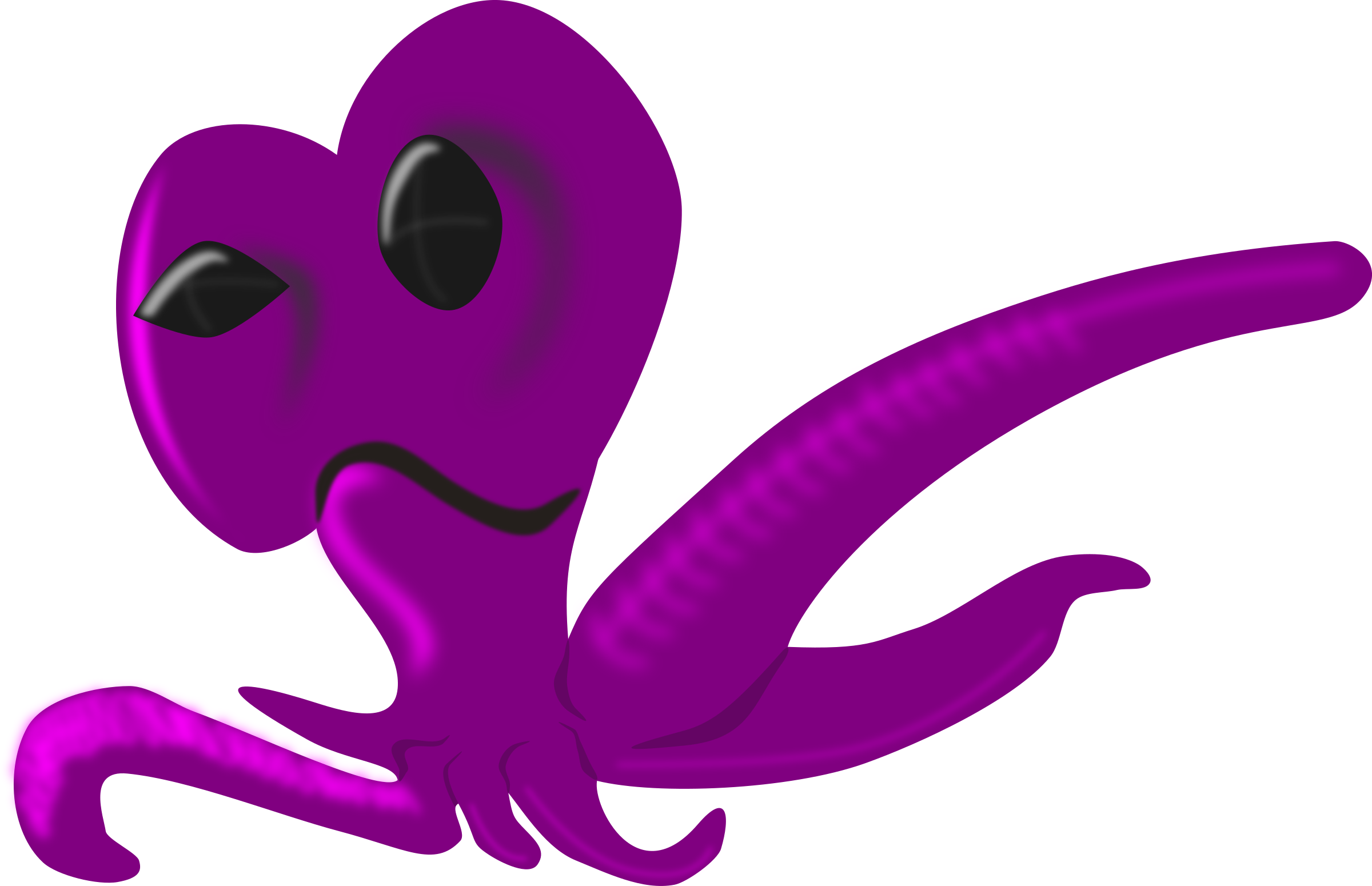 Alien Octopus Svg Vector File, Vector Clip Art Svg - Octopus Legs Transparent Cartoon (2400x1550)