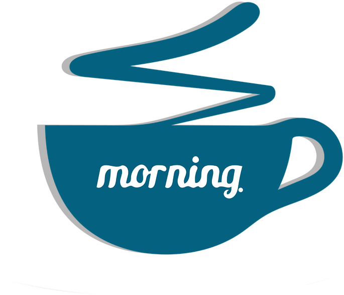 Coffee Morning Text Clipart Sticker Hot Drink - Morning (720x720)