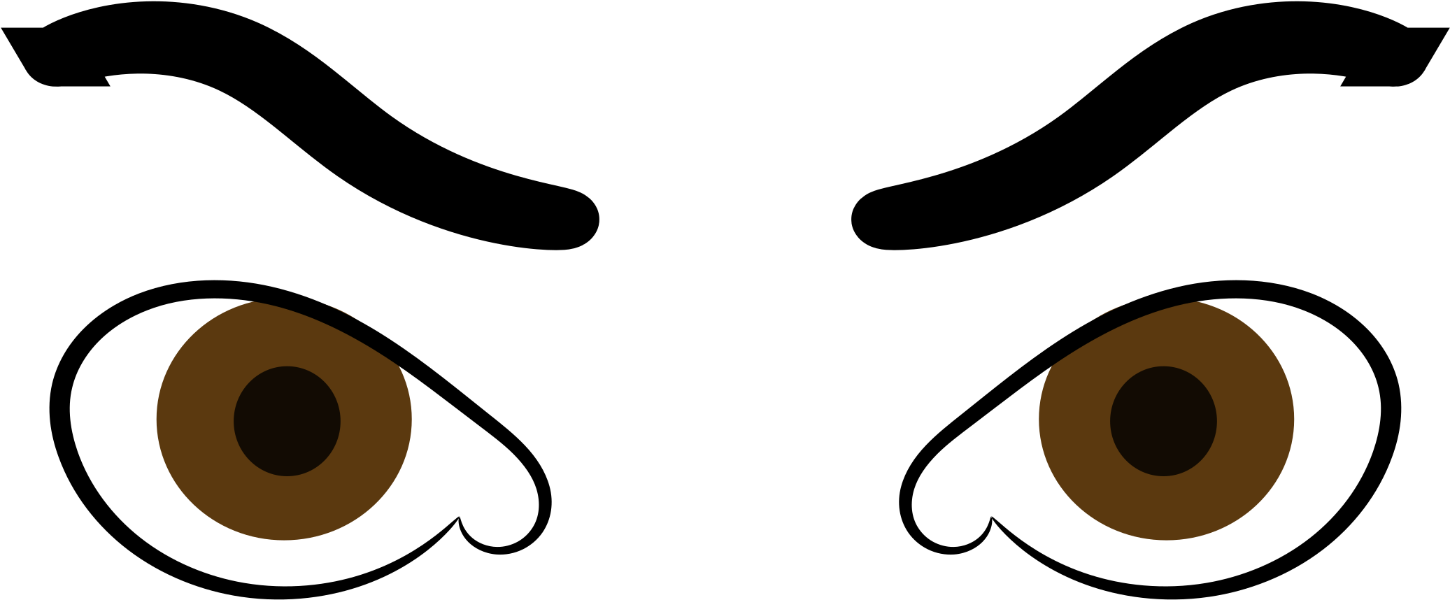 Angry Eyes Svg Vector File Vector Clip Art Svg File - Angry Eyes Clipart (2400x994)