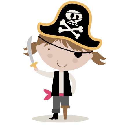 Clipart Girl Pirate Svg Cutting File For Scrapbooking - Girl Pirate Clipart (432x432)