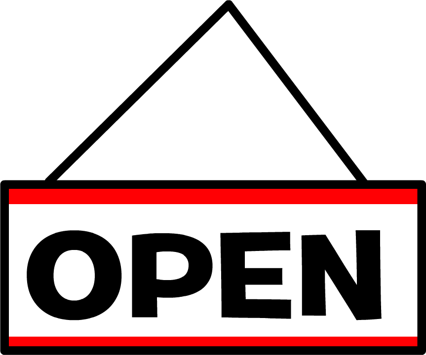 Open Sign Clip Art - Sign (863x720)