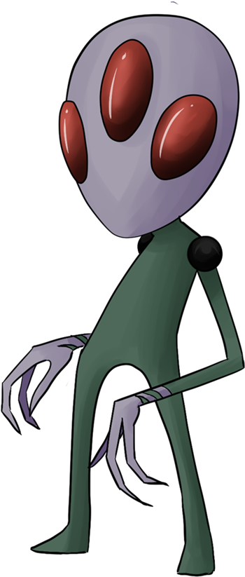 Free To Use &, Public Domain Alien Clip Art - Clip Art (500x841)