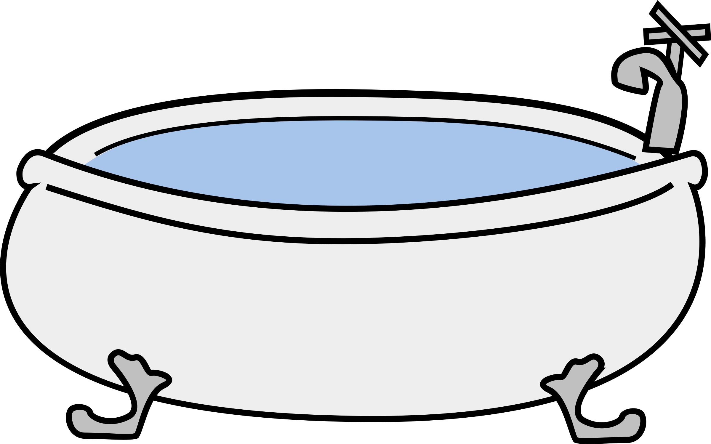 Bathtub Clipart Capacity - Bathtub Clipart Transparent (2400x1499)