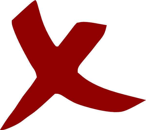 Free Vector X Wrong Cross No Clip Art - Wrong Icon Vector (600x532)