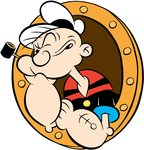 Popeye's Face Popeye Popeye Popeye - Popeye Clipart (500x523)