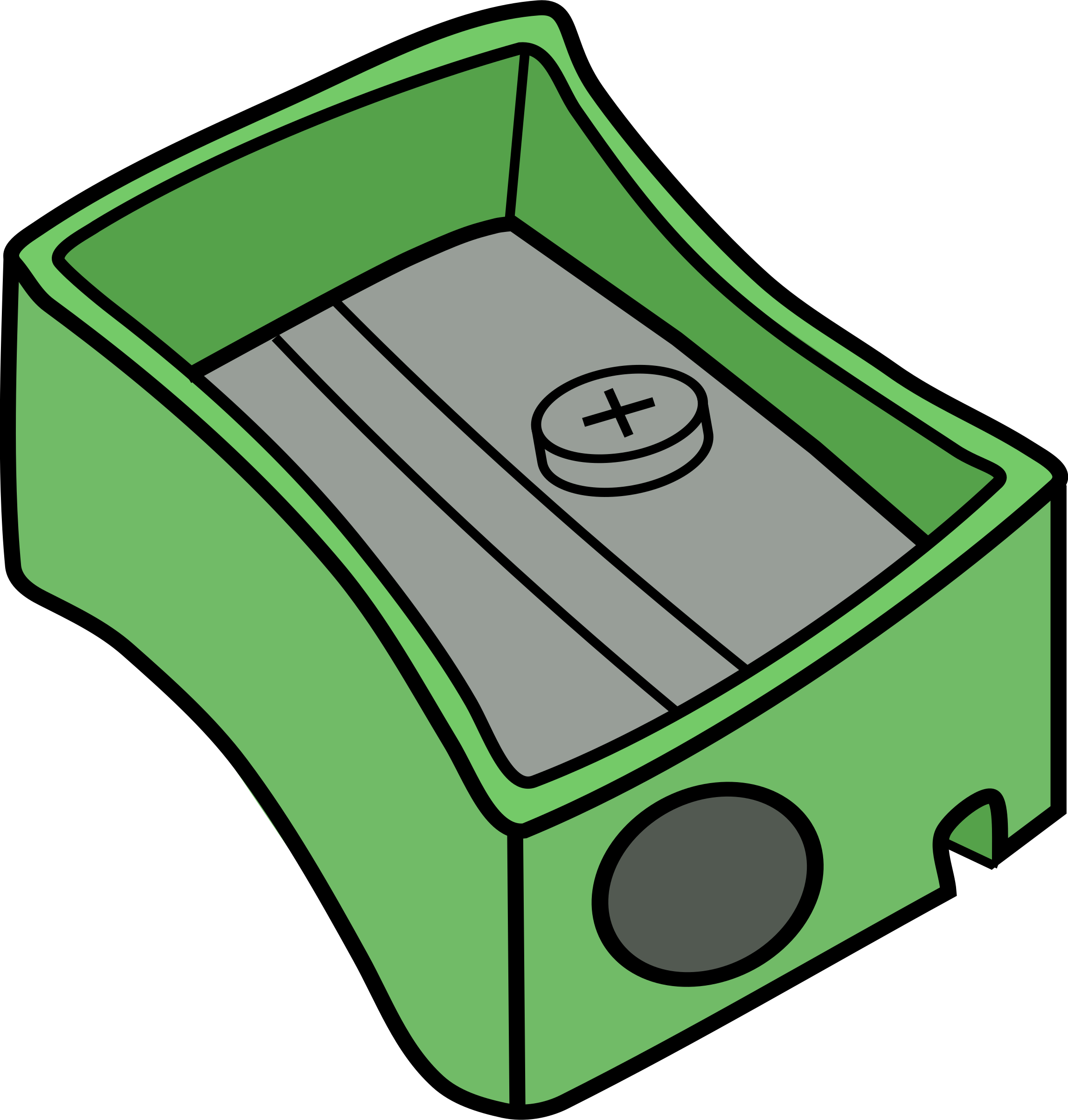 Pencil Sharpener Clipart - Pencil Case Coloring Pages (2290x2400)