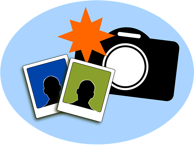 Camera And Photos Clipart (812x720)