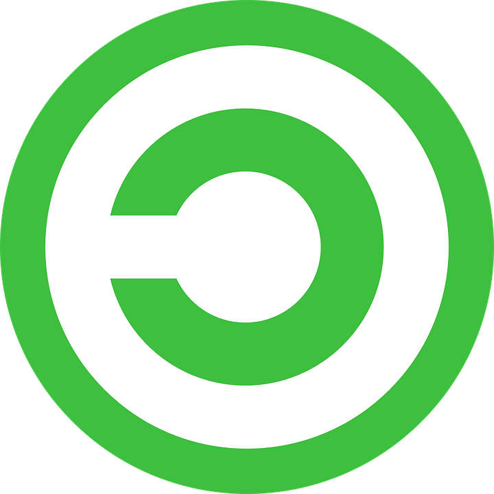 Copyright Inverse Copyrighted Circle Green Icon - Info Icon Png Green (720x720)