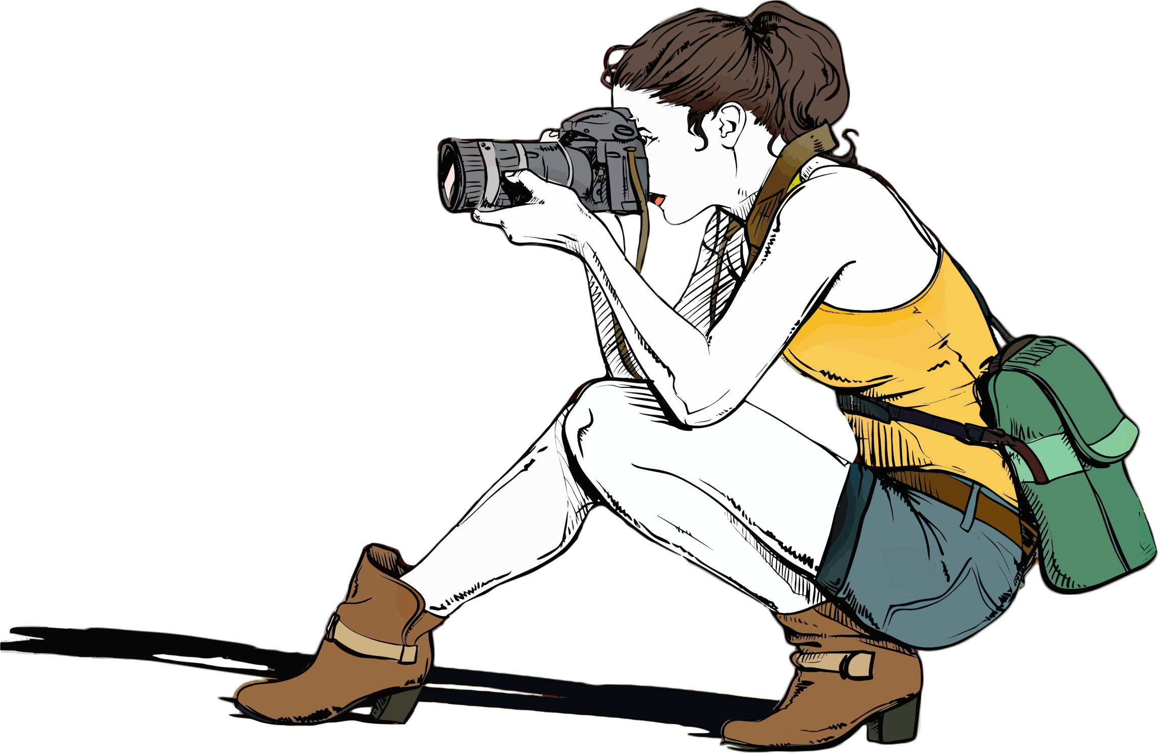 Camera Female Girl Photographer Picture People - Clip Art Photographer (2293x1491)
