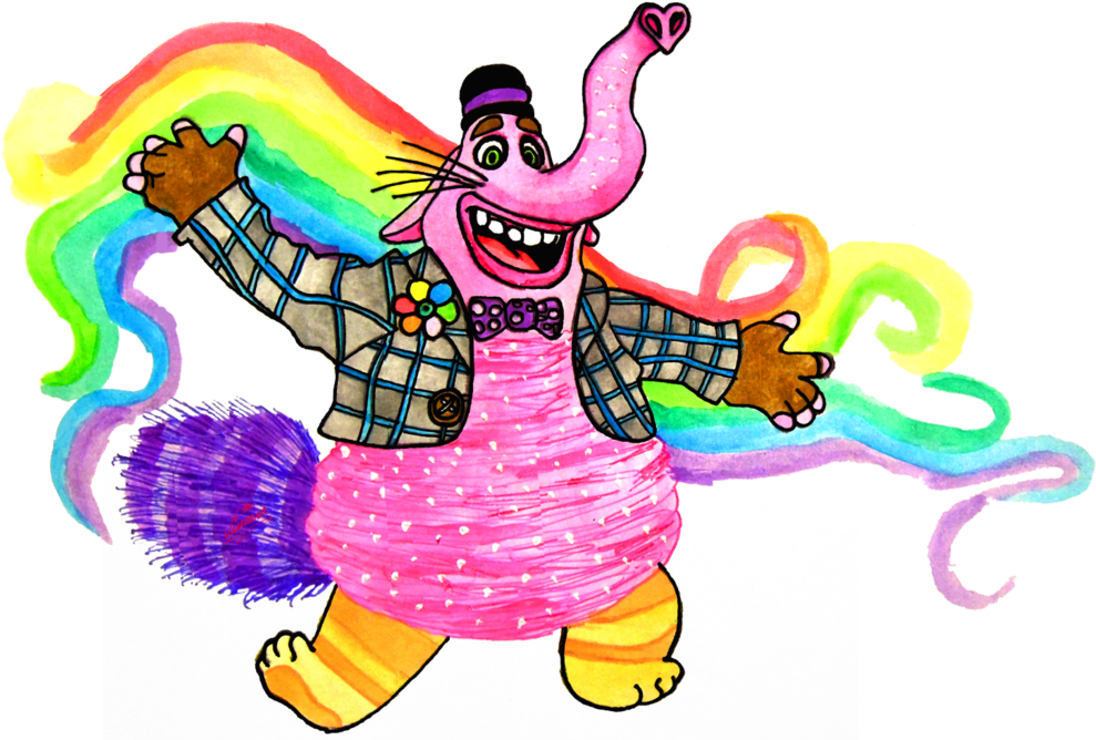 #142 Bing Bong Rainbow By Shkvivi - Png Bing Bong (1024x683)