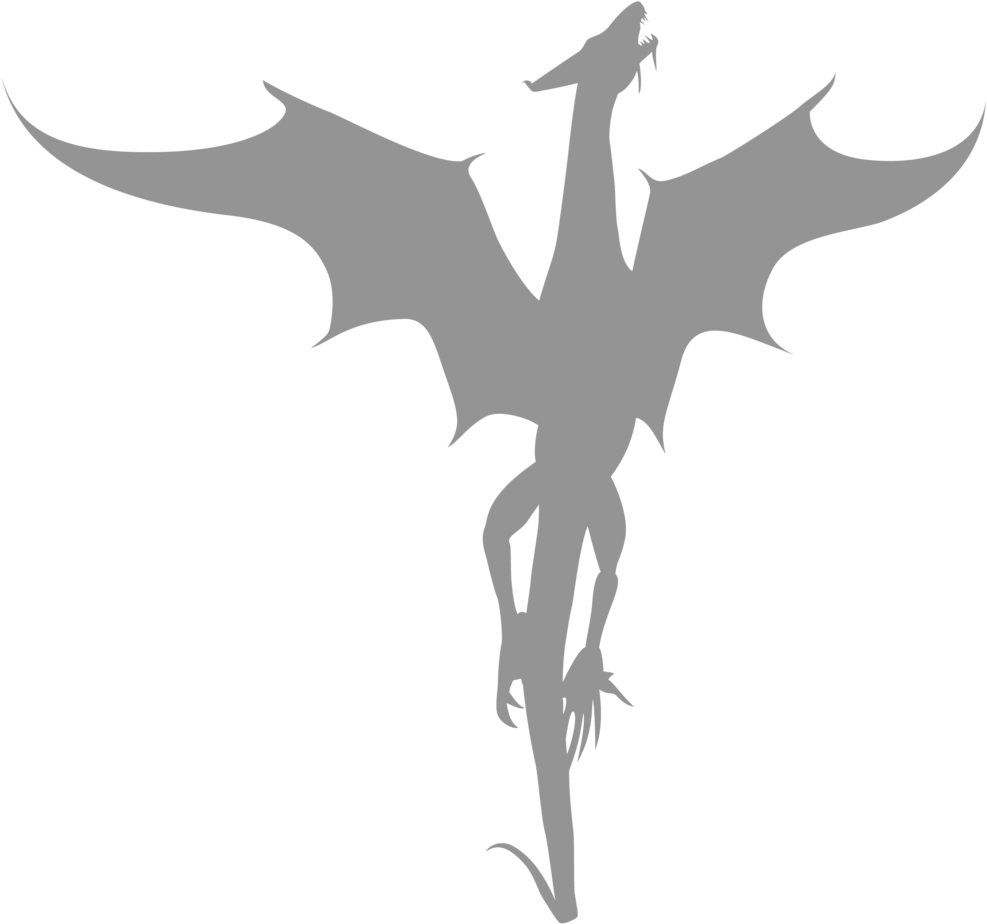 Vector Dragon Silhouette By Watyrfall On Deviantart - Transparent Dragon Silhouette (1024x963)