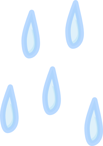Clip Art Info - Cartoon Rain Drops Png (420x593)