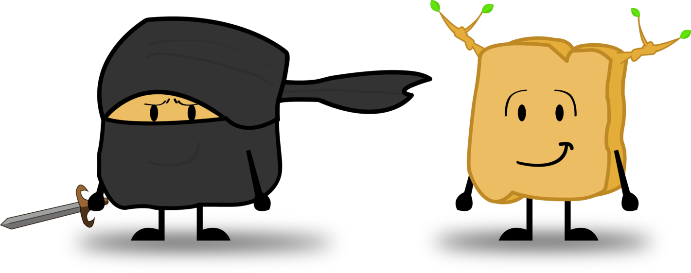 Ninja Woody And Brave Woody By F T Bing Lin - Ninja Bfdi (1421x562)