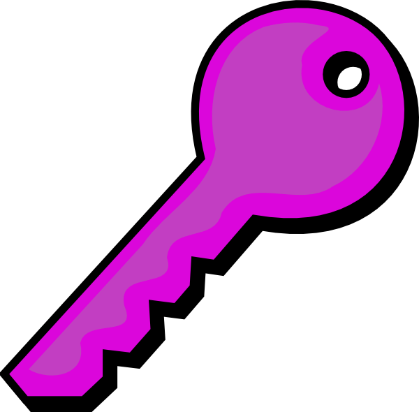 Key Clip Art Purple (600x590)