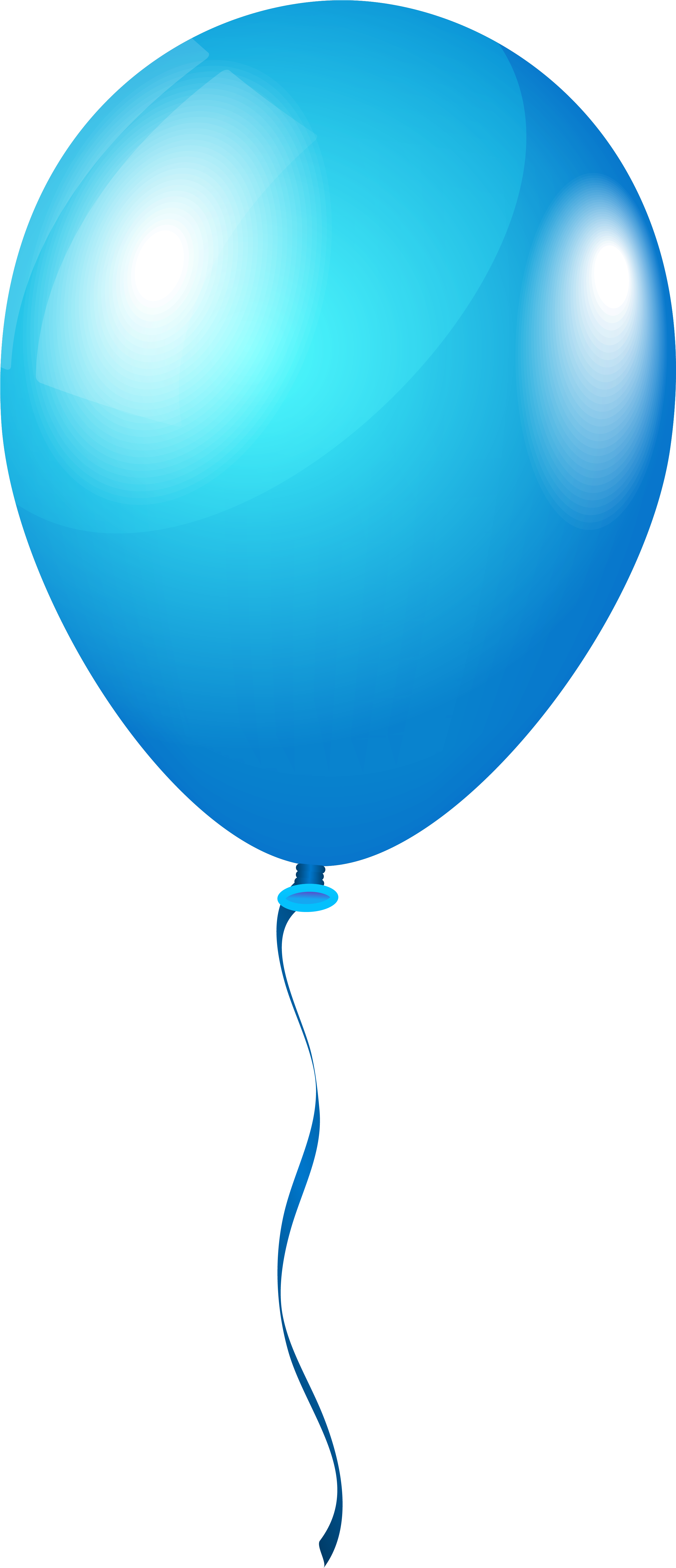 Clipart Blue Balloons Clip Art Library - Blue Balloon Png (2716x6301)