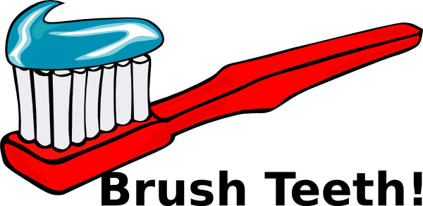 Brush Teeth Clip Art At Vector Clip Art - Toothbrush Png (600x293)