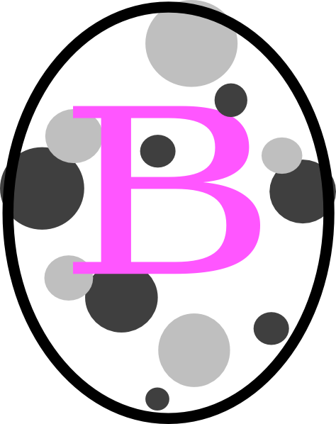 Monogram B Cameo Clip Art At Clkercom Vector - Clip Art (474x598)