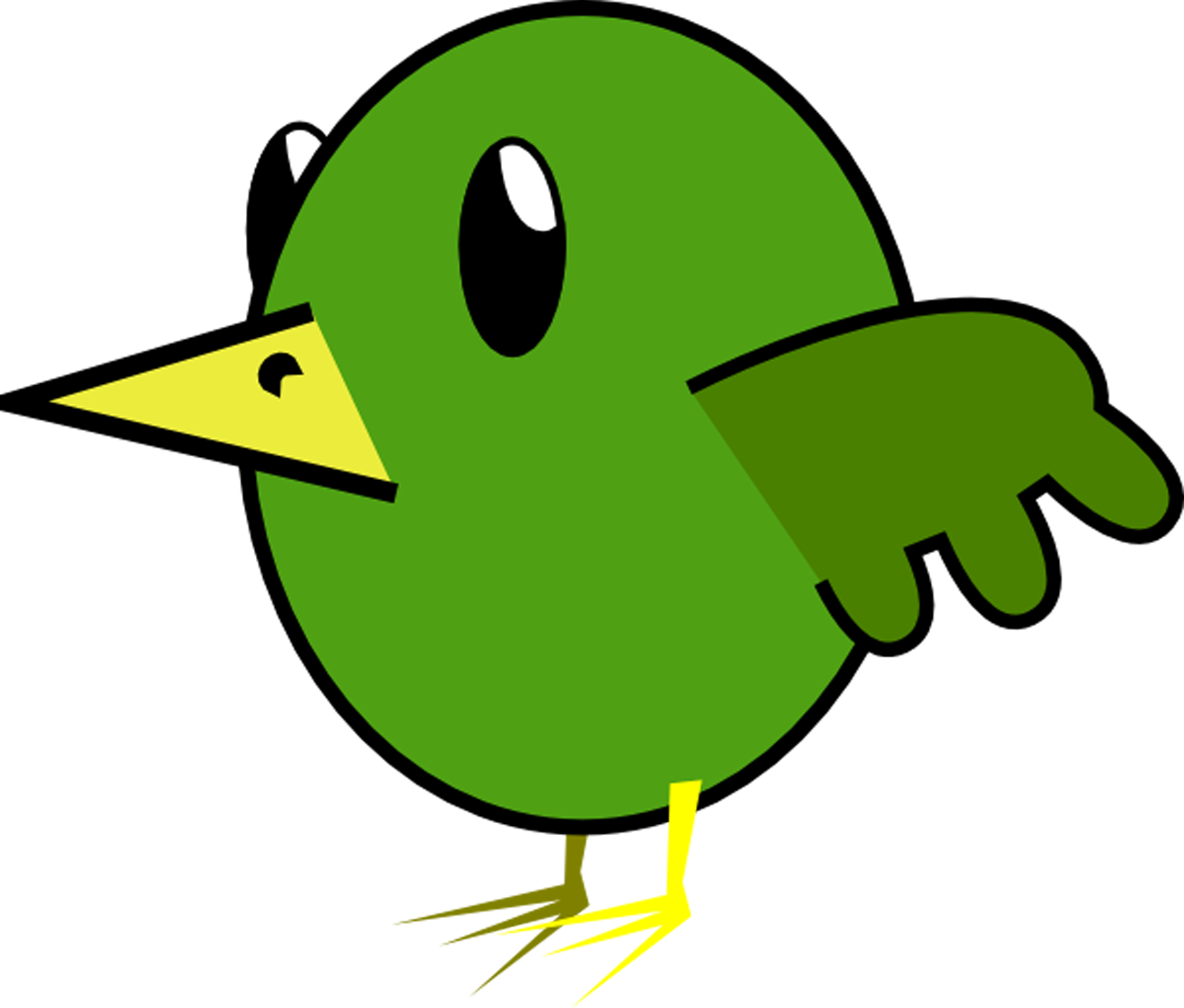 Bird Cartoon Clip Art At Clker - Cartoon With No Background (1300x1107)