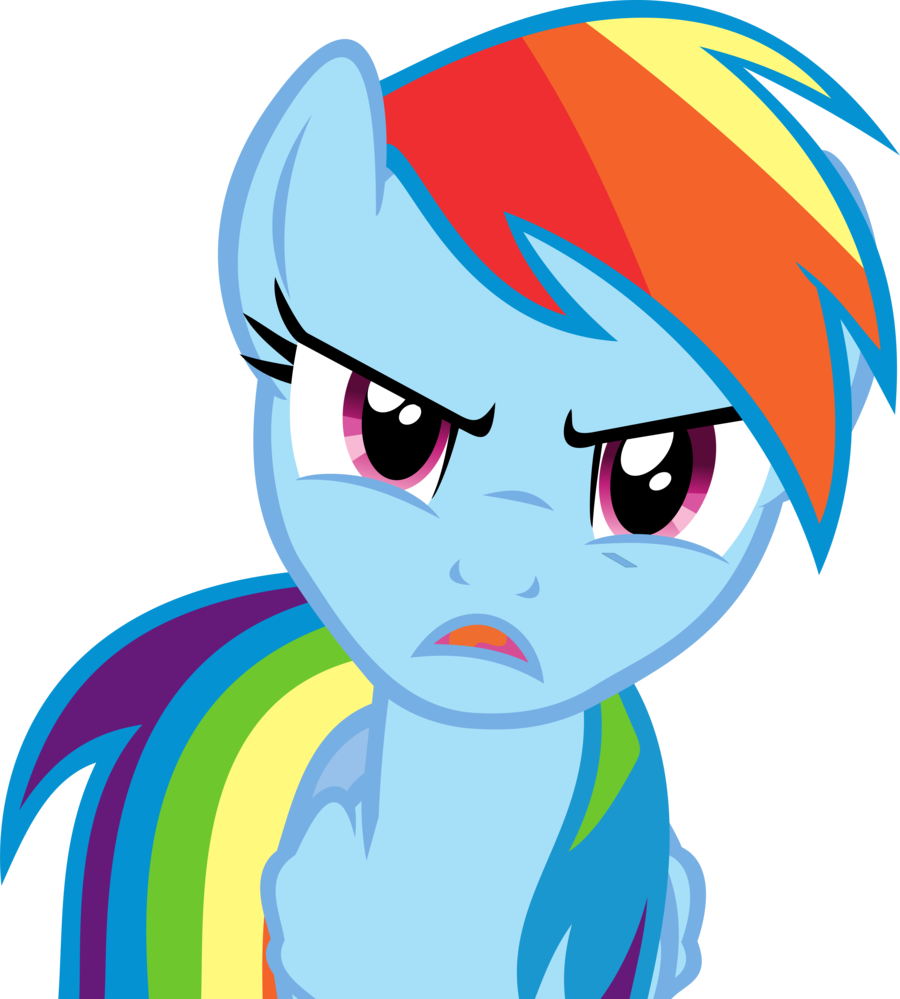 Rainbow Dash Pinkie Pie Twilight Sparkle Rarity Clip - Mlp Angry Rainbow Dash (900x999)