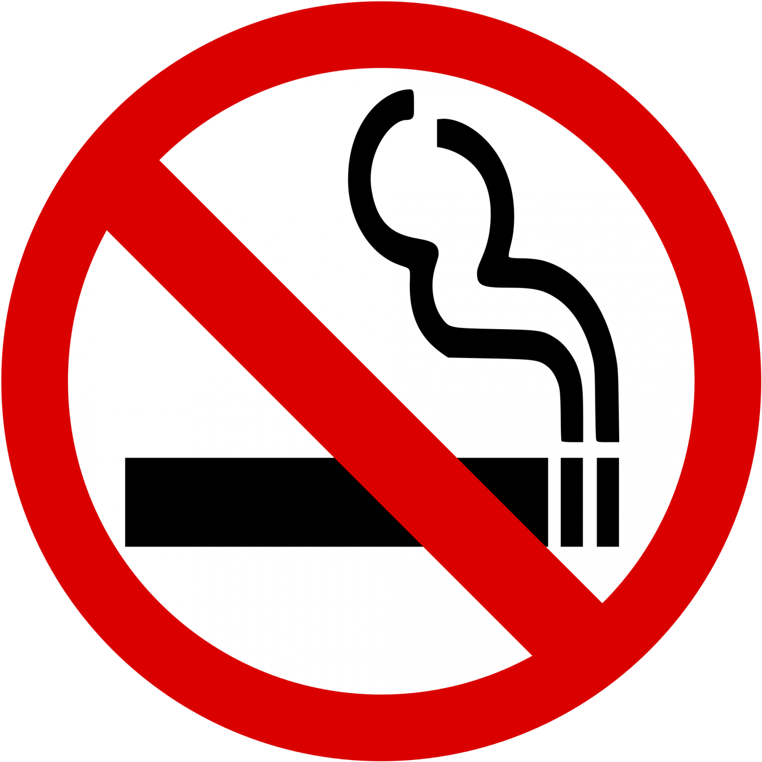 Cigarette Clipart No Smoking - No Smoking Sign Png (2000x2000)