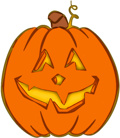 Free Funny Looking Jack Ou0026 - Jack O Lantern Clipart Free (439x500)