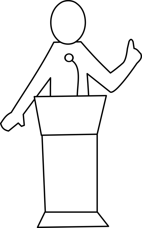 Medium Image - Speech Clipart Black And White (499x800)