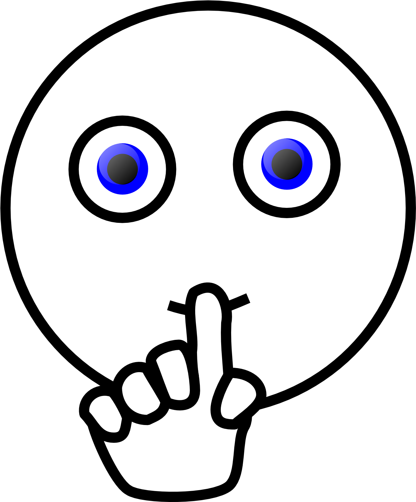 Quiet Mouth Clip Art - Quiet Clip Art Black And White (1969x1969)