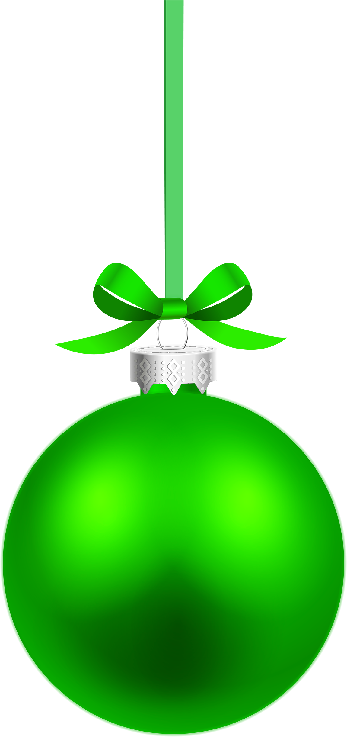 Green Hanging Christmas Ball Png Clipart - Green Christmas Ball Vector (1232x2500)