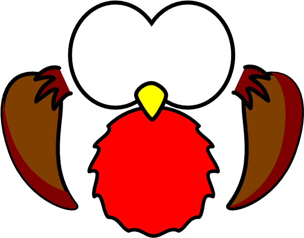 Robin Looking Down Cartoon Clip Art - Clip Art (600x486)