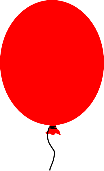 Pretty Looking Red Balloon Clipart Clip Art At Clker - Balloon Clip Art (360x590)