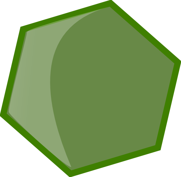 Hexagon Green Clip Art At - Green Hexagon Png (600x586)