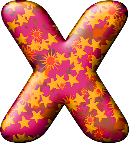 Presentation Alphabets Party Balloon Warm Letter X (426x471)