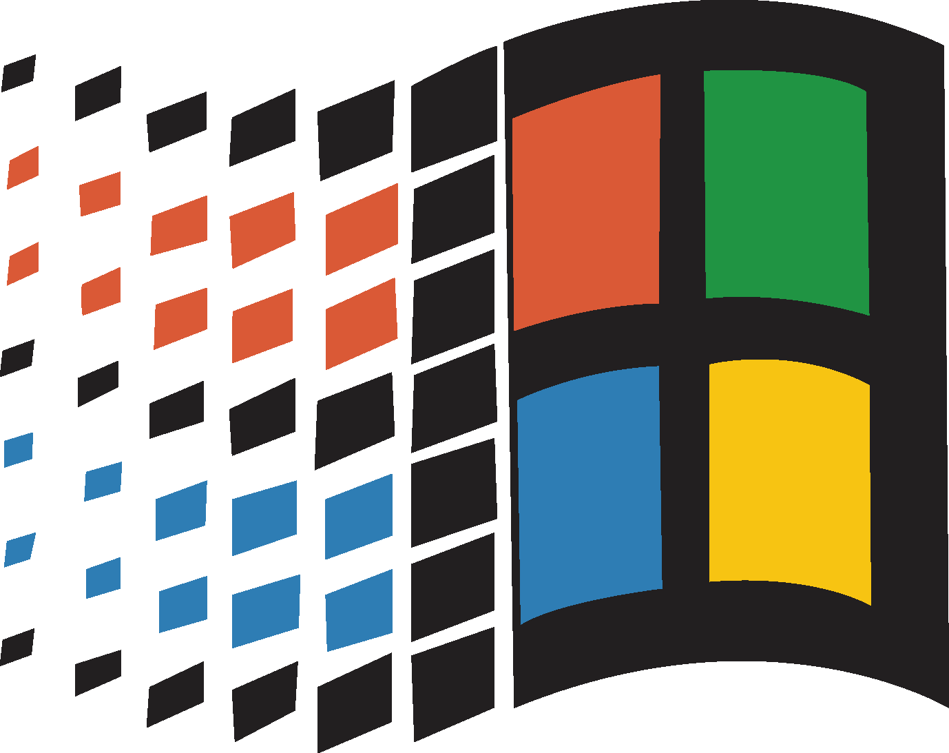 Microsoft Windows Compatible Icon - Windows 95 Logo Png (1378x1093)