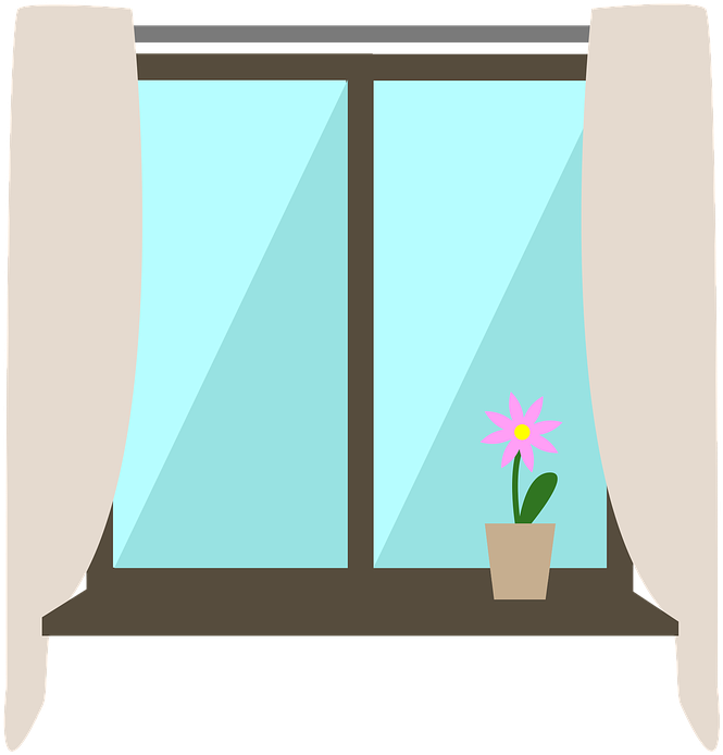 Window Inside Interior Building Glass Window Sill - Illustration (746x720)