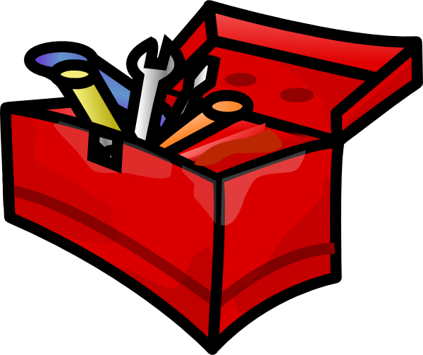 Small Tool Box Clip Art - Small Tools Clipart (600x503)