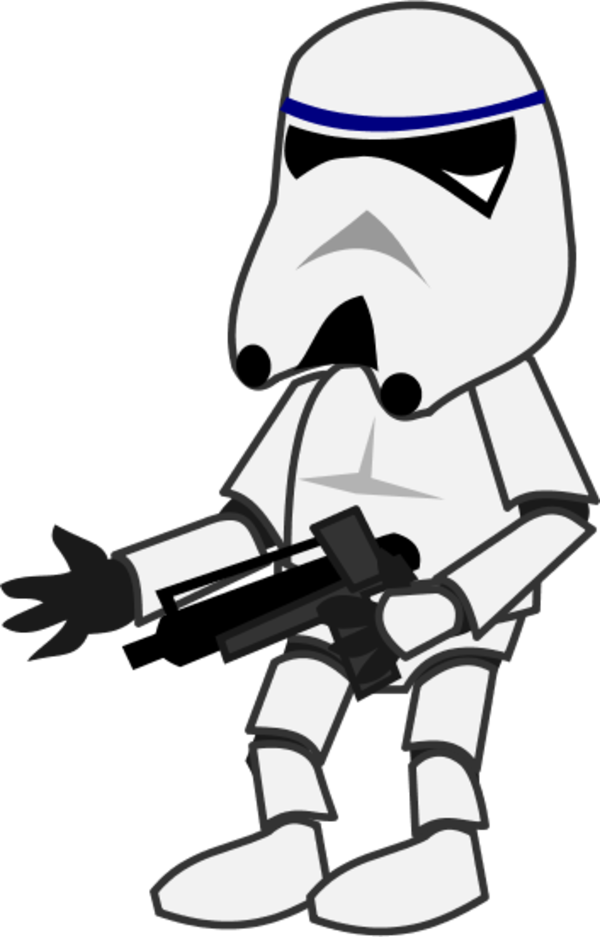 Comic Characters Stormtrooper Vector Clip Art 50ffeu - Clip Art Characters (600x937)