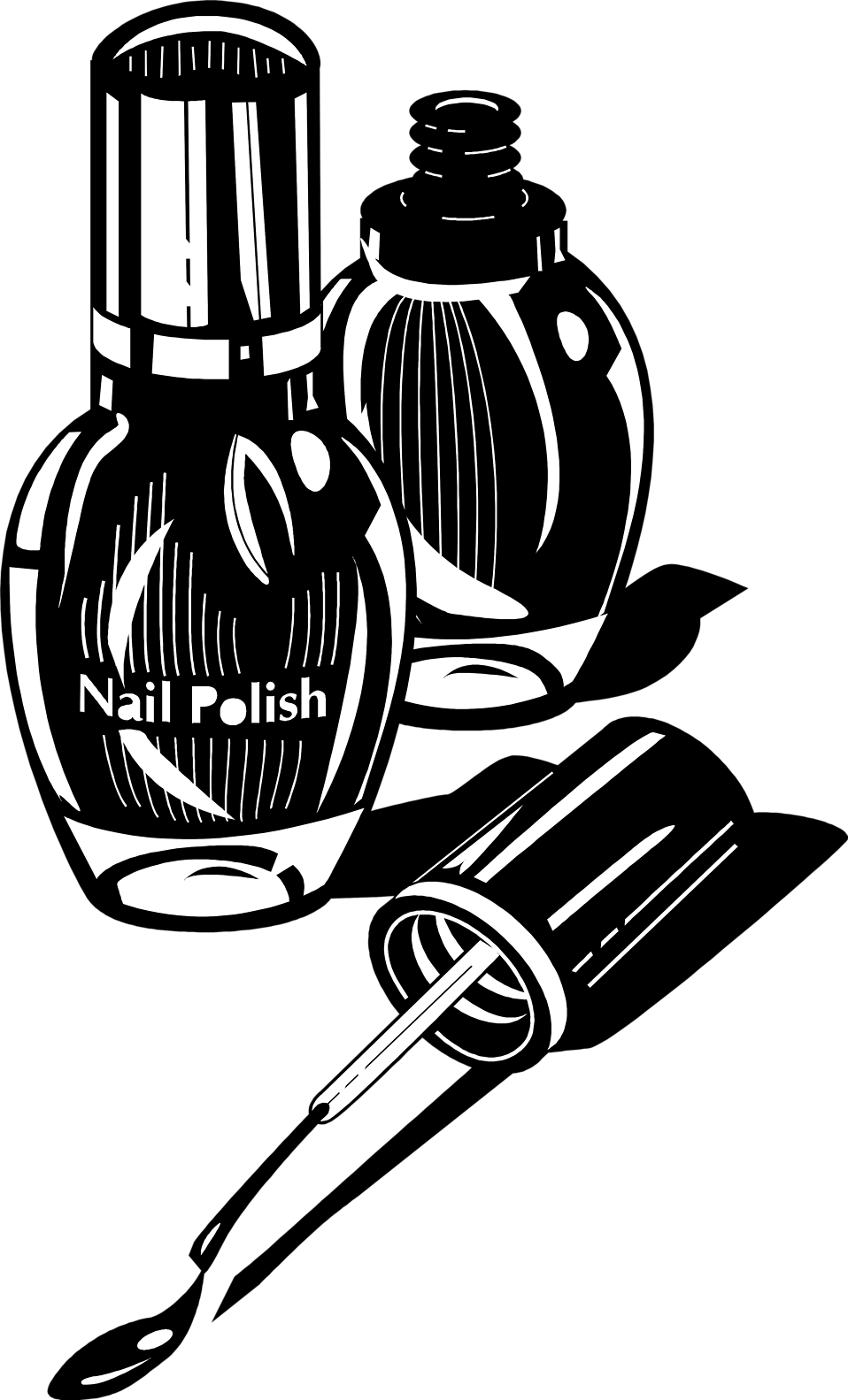 Nail Polish - Nail Polish Black And White (958x1583)