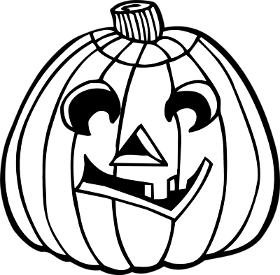 Jack O Lantern Clipart Black And White - Halloween Black And White (958x943)