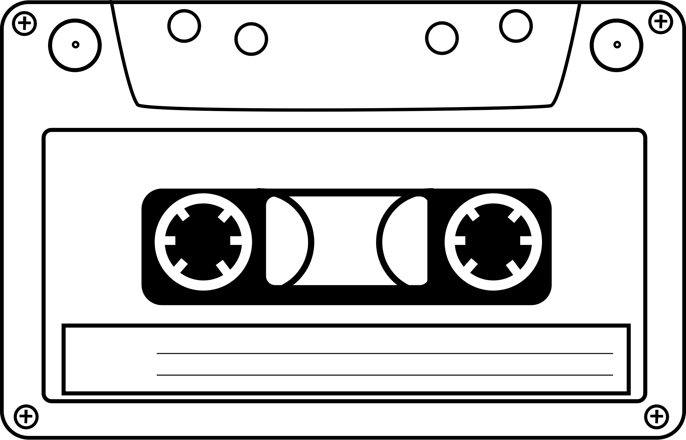 Cassette Tape Clip Art - Cassette Tape Throw Blanket (2400x1541)