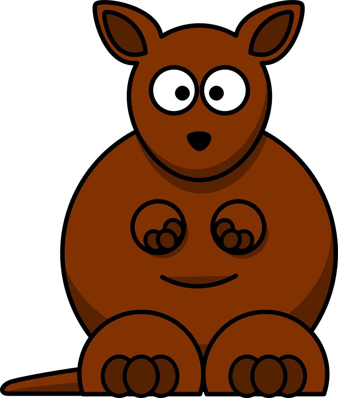 Free Image On Pixabay - Cartoon Kangaroo (1088x1280)