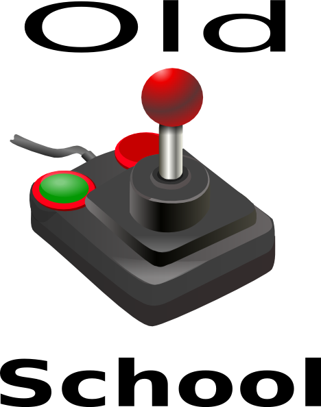 Old School Joystick Clip Art At Clker - Joystick And Controller Clipart (468x594)
