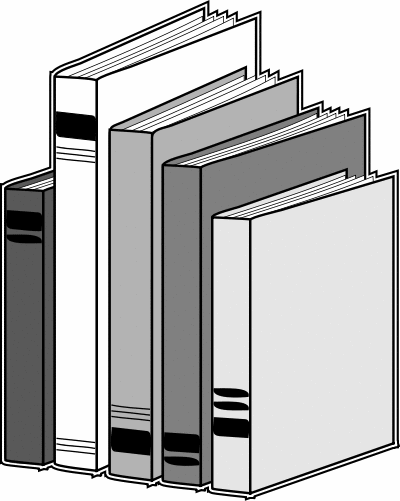 Pictures Of Books Clipart - 5 Books On A Shelf (400x501)