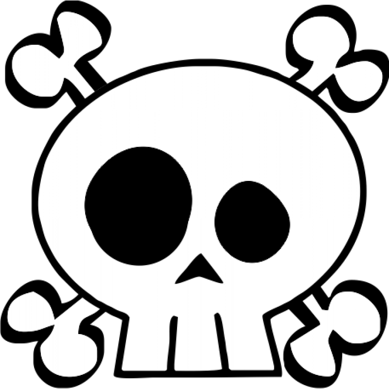 Funny Skull Free Download Clip Art On Clipart - Baby Skull And Crossbones (800x800)