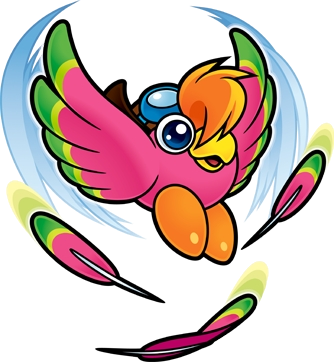 They Hold The Wing Ability When Swallowed And Are Also - Kirby Star Allies Birdon (334x362)