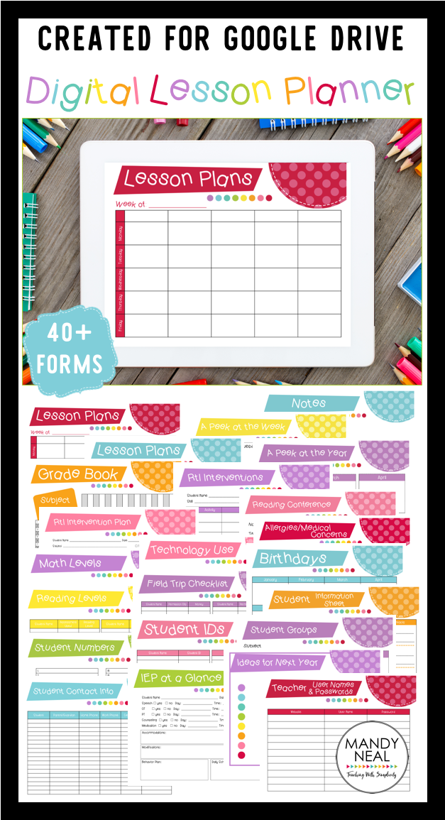 The Digital Teacher Planner Is A Google Drive Teacher - School (640x1154)