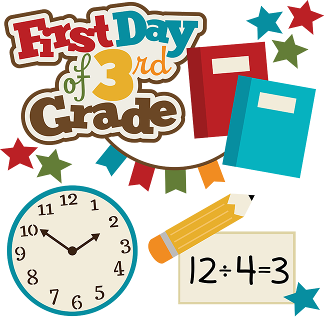 3rd Grade Clip Art Image Gallery Gjkgx2 Clipart - First Day Of School 3rd Grade (648x638)