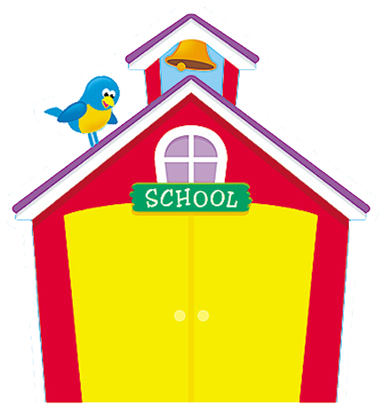 صورة باص المدرسة بقصاصة تصميم مفرغة - صور مدرسة ملونة (500x500)