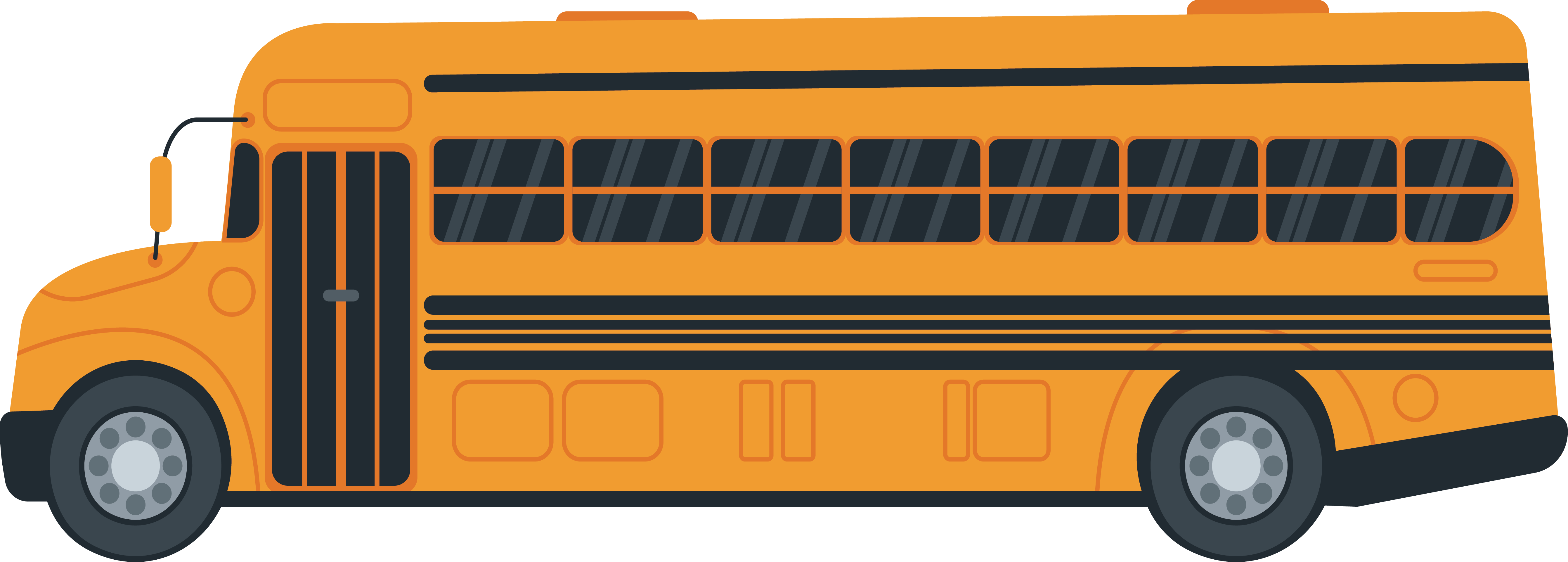 School Bus Transport Icon - Car (5367x1923)